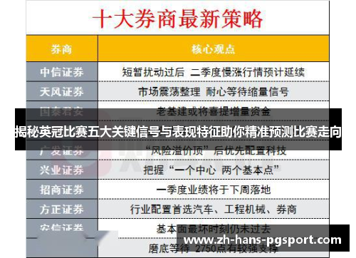揭秘英冠比赛五大关键信号与表现特征助你精准预测比赛走向 揭秘英冠比赛五大关键信号与表现特征助你精准预测比赛走向